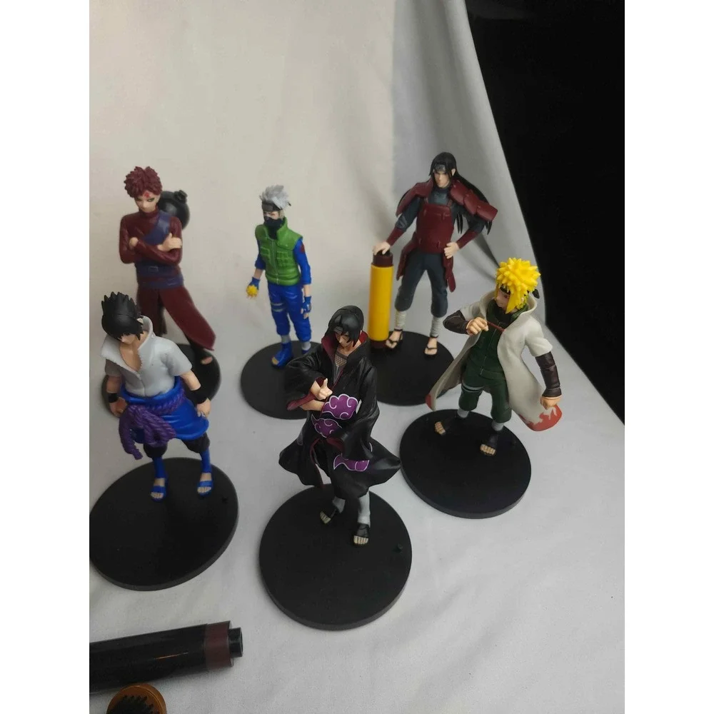 Naruto Shippuden Anime Figure Lot of 9 Sasuke Itachi Kakashi Gaara Jiraiya PVC